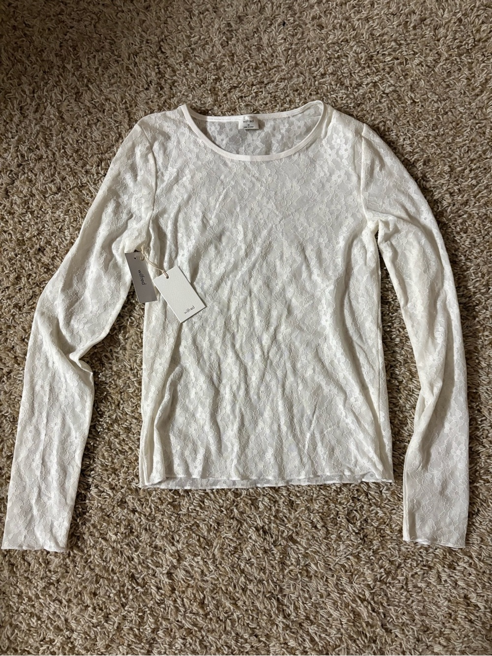 Wilfred Women's Lace Long-Sleeve Top
